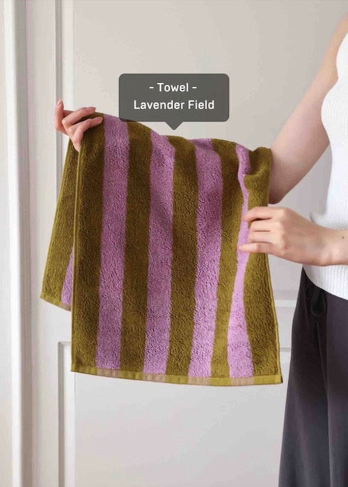 Retro Stripe Bath Towel 100% Organic