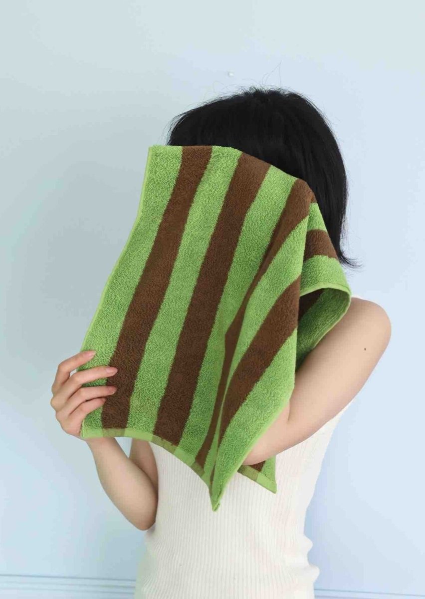 Retro Stripe Bath Towel 100% Organic