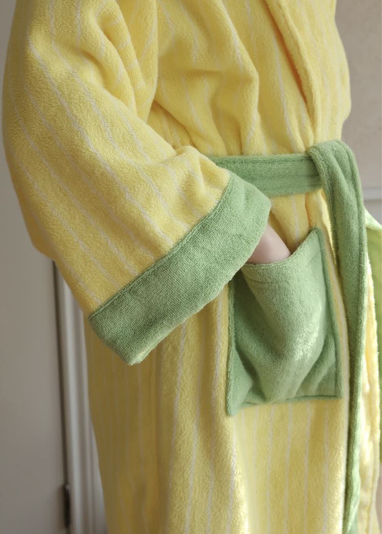 Dopamine Stripe Bathrobe - 100% Organic cotton (3 colours)