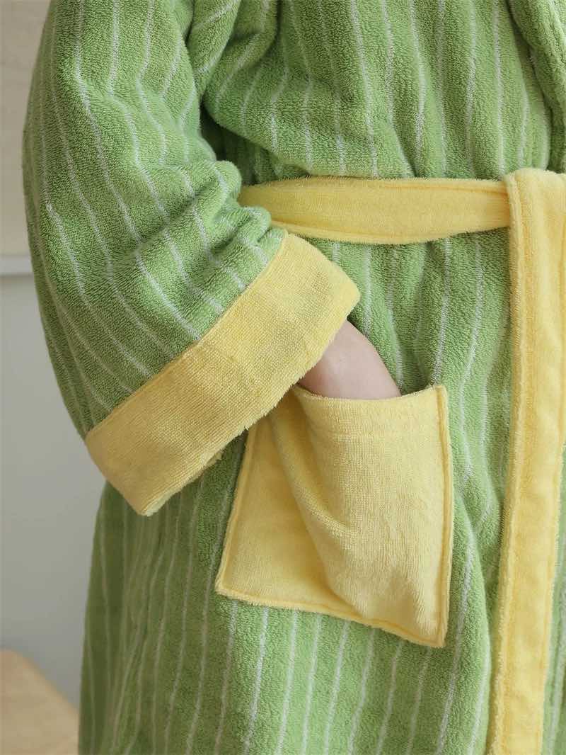 Dopamine Stripe Bathrobe - 100% Organic cotton (3 colours)