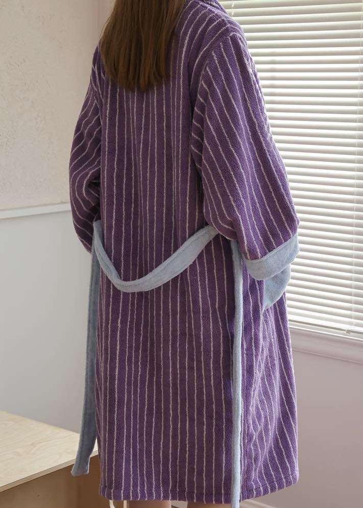 Dopamine Stripe Bathrobe - 100% Organic cotton (3 colours)